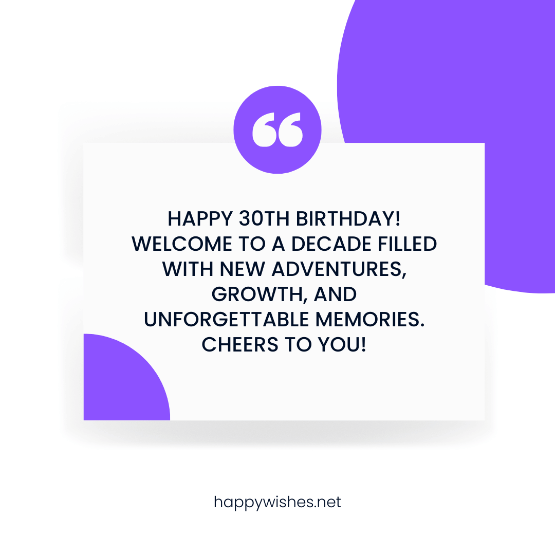 124+ Birthday Wishes for 30-Year-Old 1 Birthday Greetings for 30-Year-Old