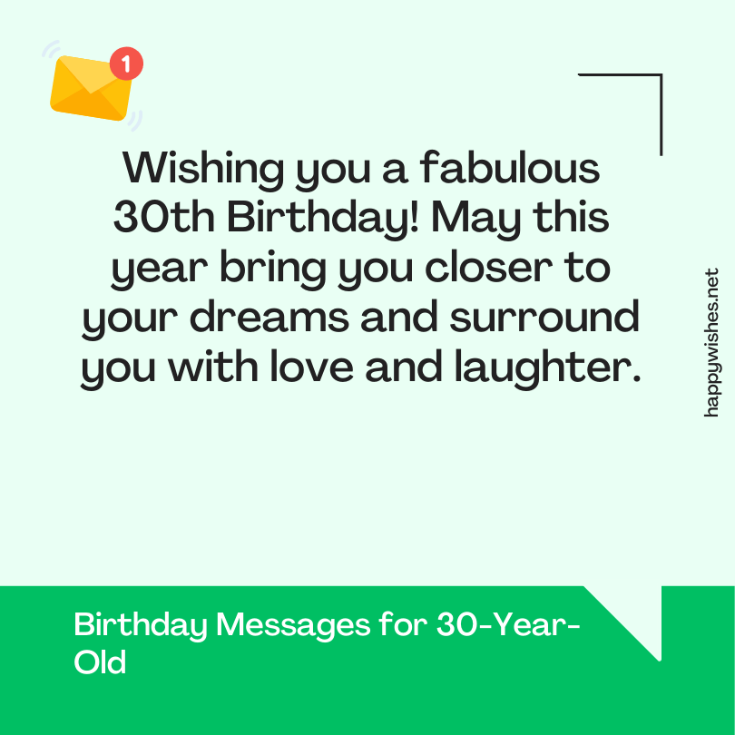 124+ Birthday Wishes for 30-Year-Old 2 Birthday Messages for 30-Year-Old